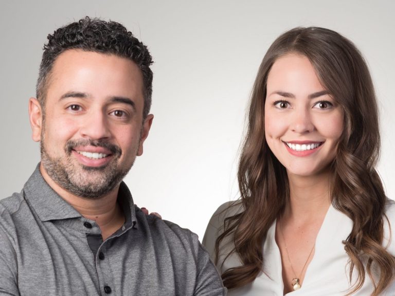 A photo of Symend's CEO Hanif Joshaghani and chief strategy officer Tiffany Kaminsky